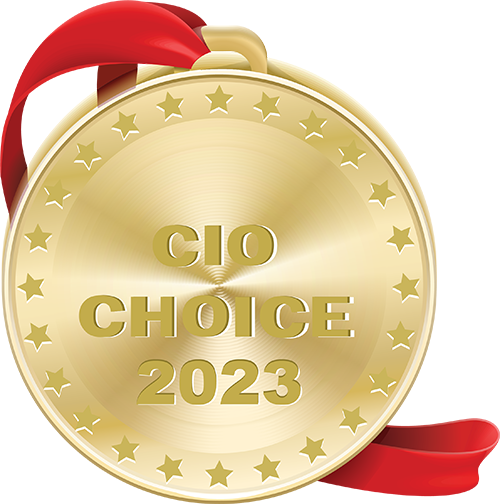 Gold medal with red ribbon, labeled 'CIO Choice 2023'